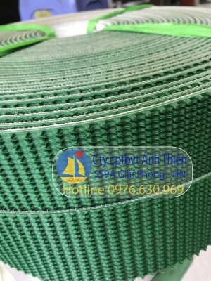 Băng tải PVC xanh nhám dày 5mm x bản Rộng 60mm x Dài 50000mm