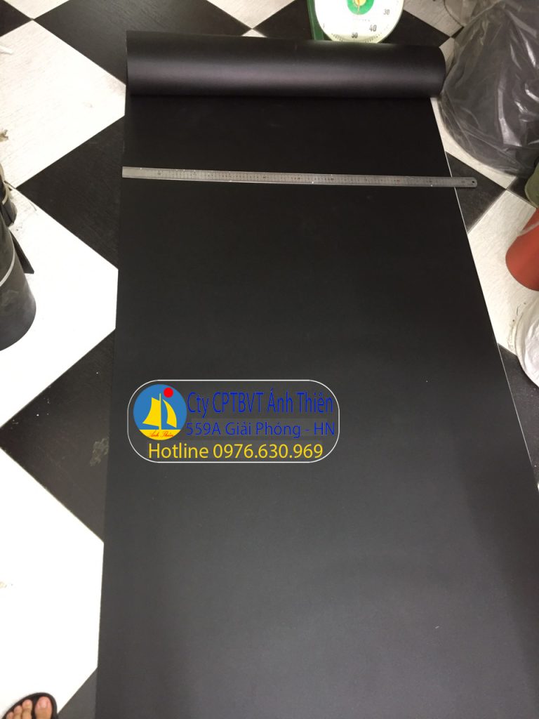 Băng tải PVC đen mờ dày 2mm - 2 lớp bố x Bản rộng 970mm