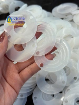 Gioăng silicon màu trắng chịu nhiệt KT 50x20x1.5mm – gia công theo mẫu