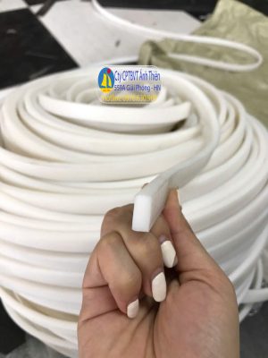 Gioăng silicon chữ nhật 15x7mm, gioăng silicon mét dài chịu nhiệt
